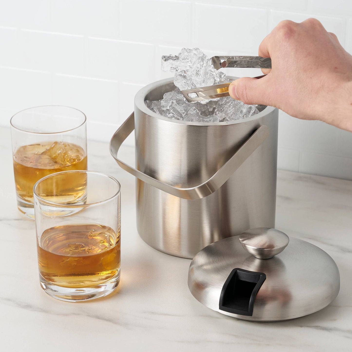 Insulated Stainless Steel Handled Ice Bucket