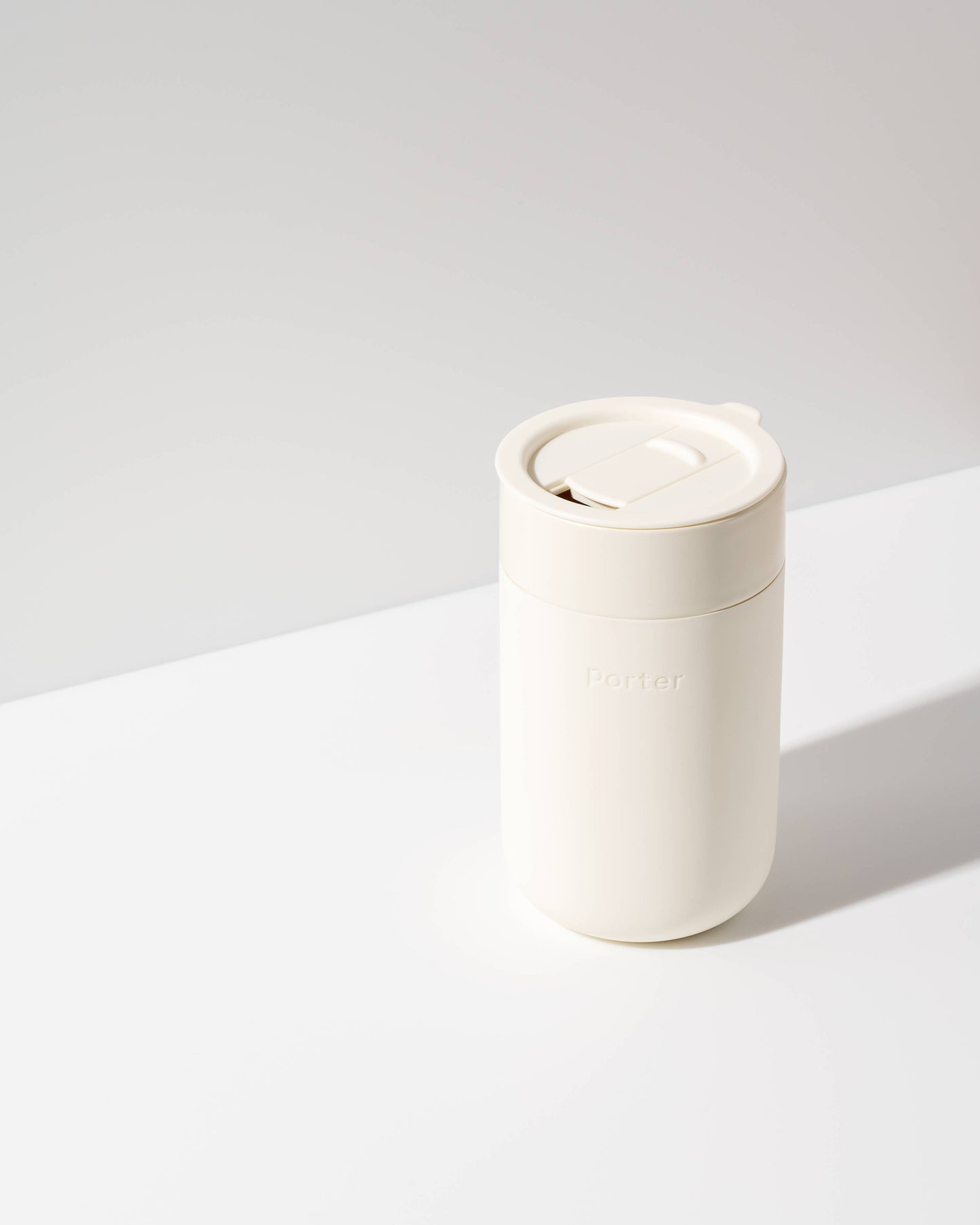 Porter Ceramic Reusable Coffee Mug 16oz: Charcoal