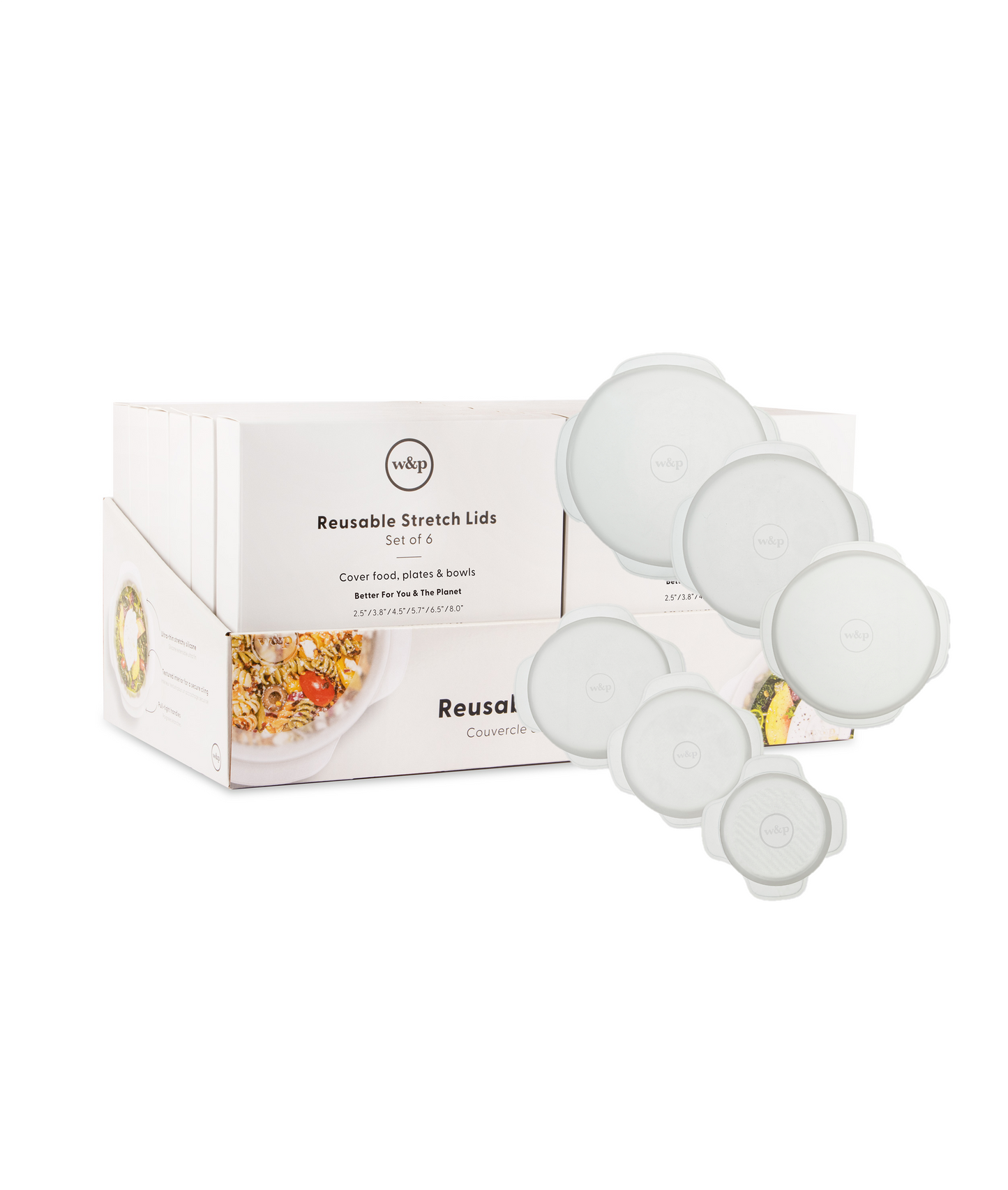 Reusable Silicone Stretch Lids - Set of 6