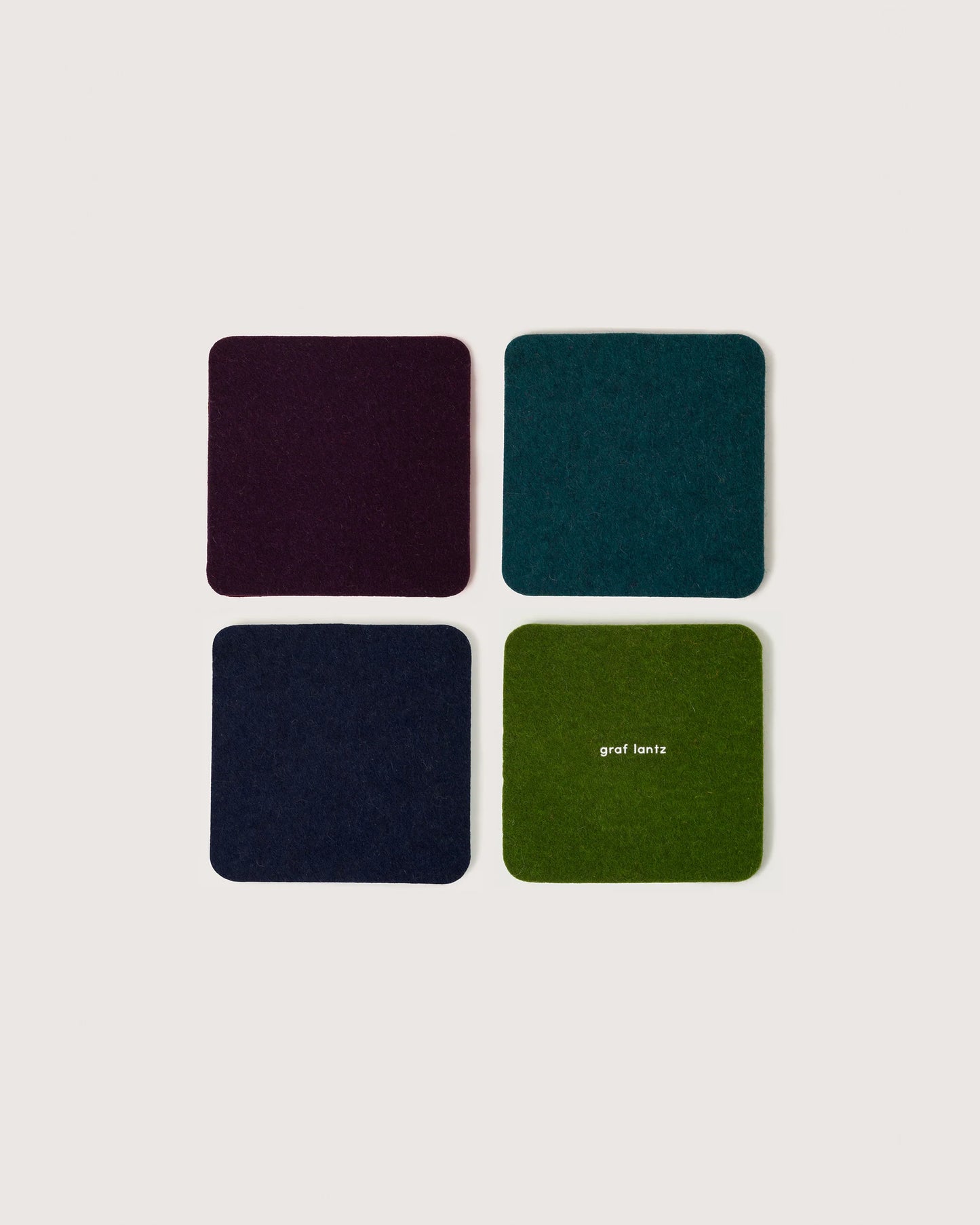 Square Felt Coasters - Sets of 4