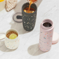 Insulated Ceramic Stainless Steel Coffee & Drink Tumbler: Terrazzo Charcoal