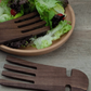 9" Walnut Wood Salad Hands