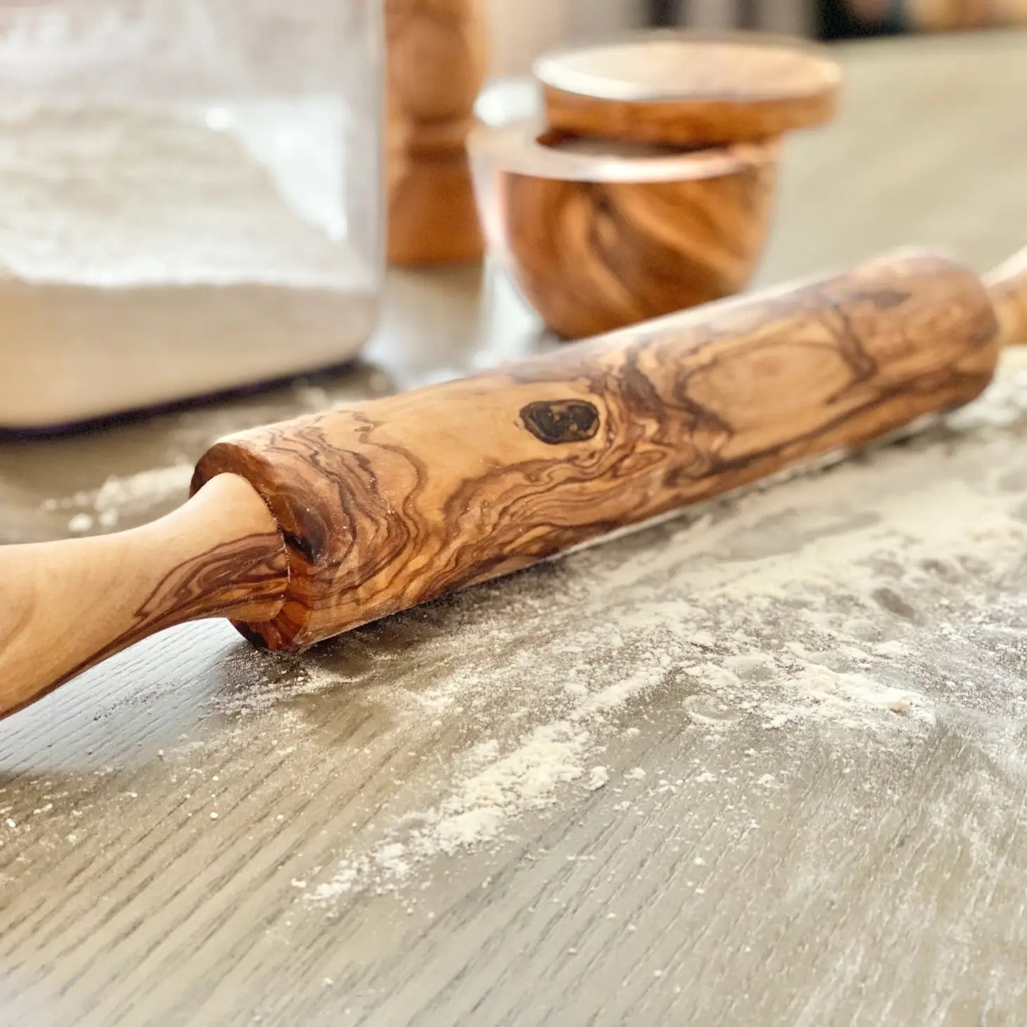 Olive wood rolling pin