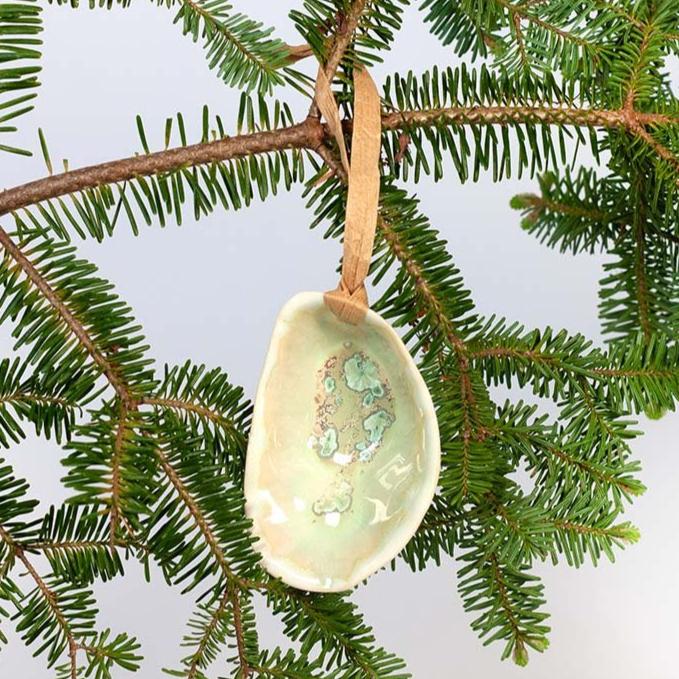 Handmade Ceramic Oyster Ornament