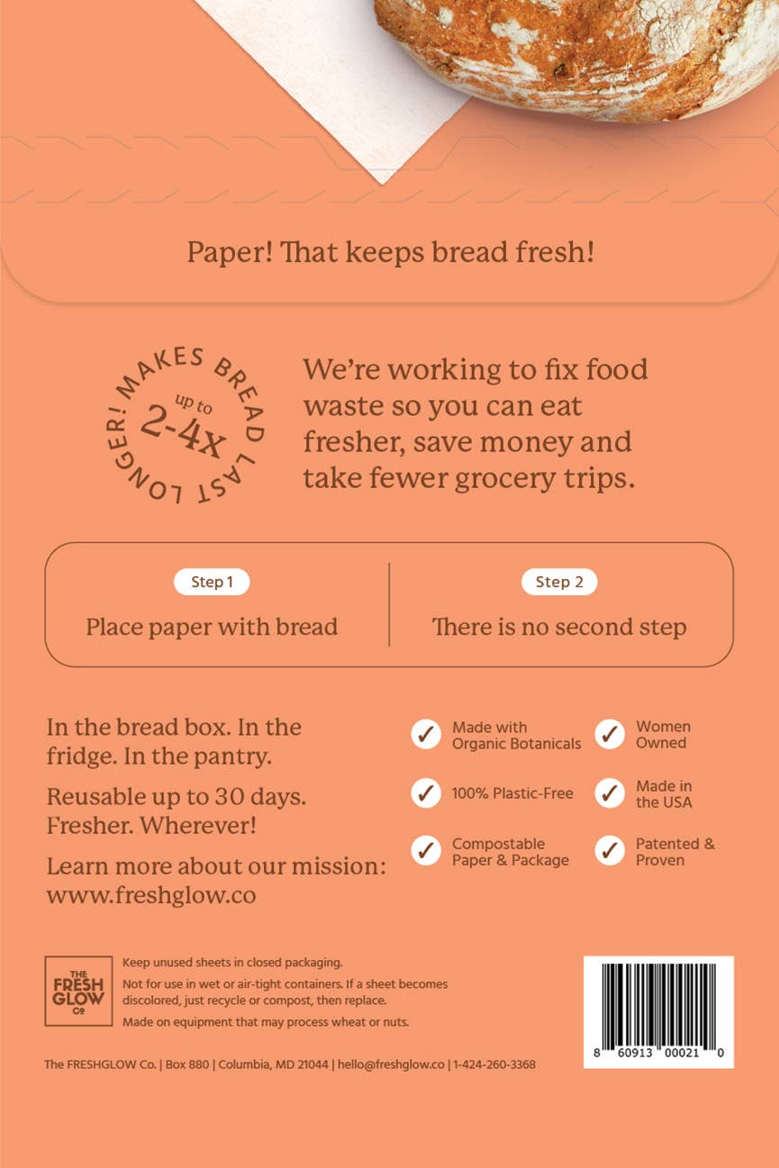 Freshpaper Food-Saver Sheets for Bread