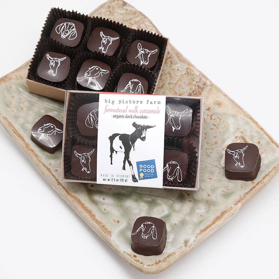 Chocolate Covered Goat Milk Caramel: 6 piece