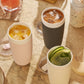 Insulated Ceramic Stainless Steel Coffee & Drink Tumbler: Terrazzo Cream
